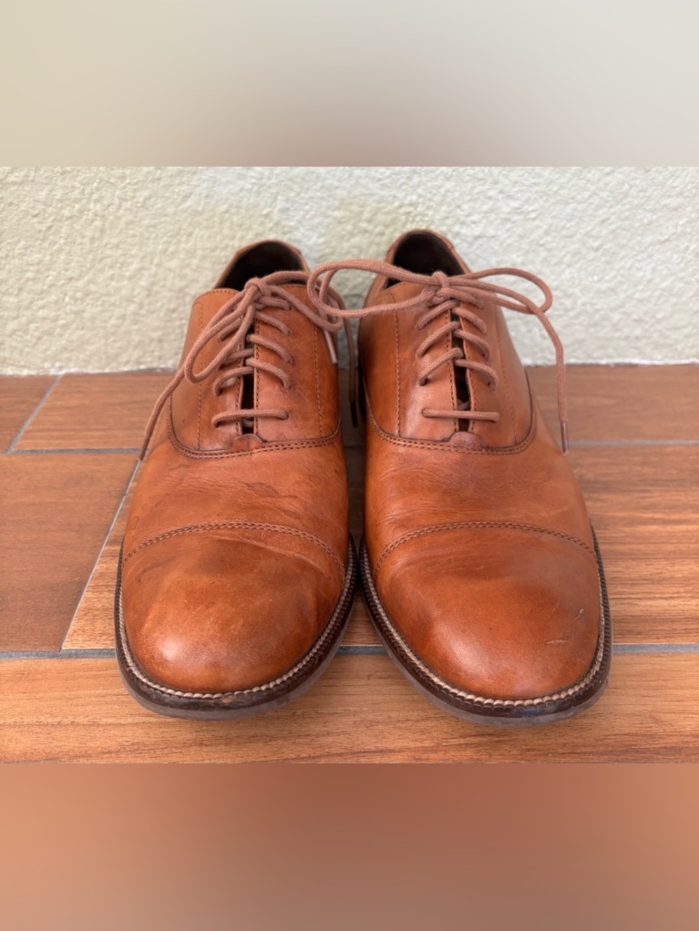 Cole Haan Men’s Williams Cap Toe Oxford Loafers Shoes in Cognac Brown Size: 9.5M - Picture 2 of 8